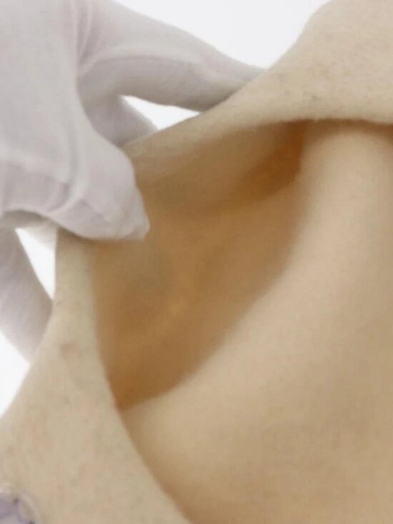 CHANEL Hat Wool Ivory CC Auth 176876A main image 8